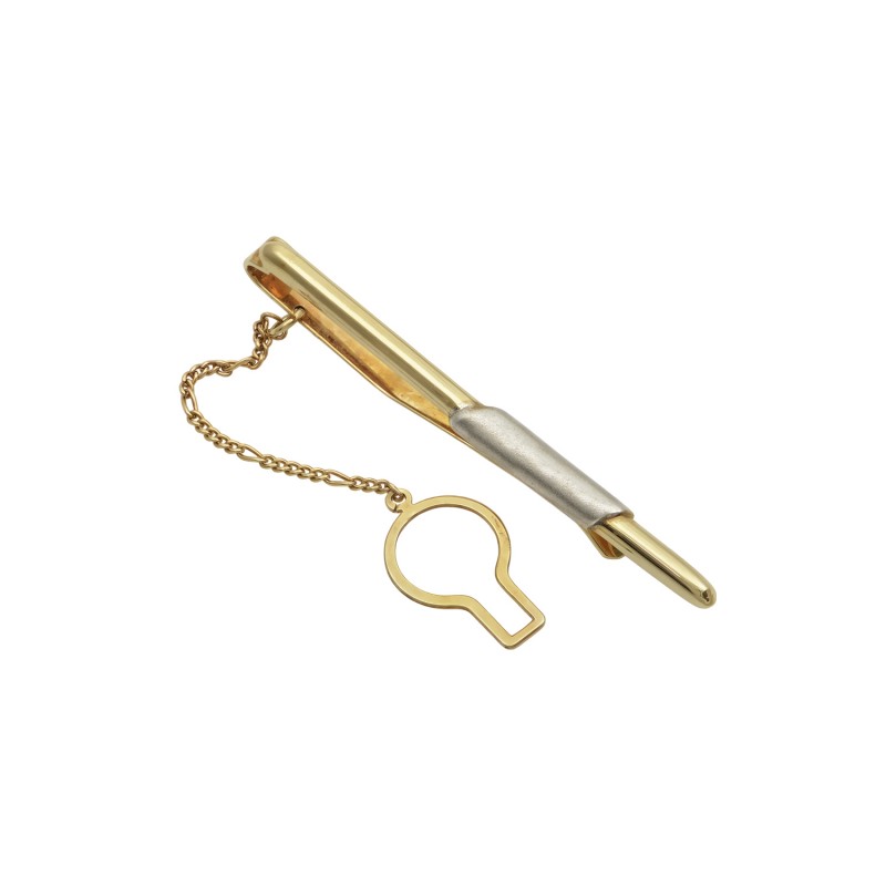 K14 gold two-tone tie plate GR1007