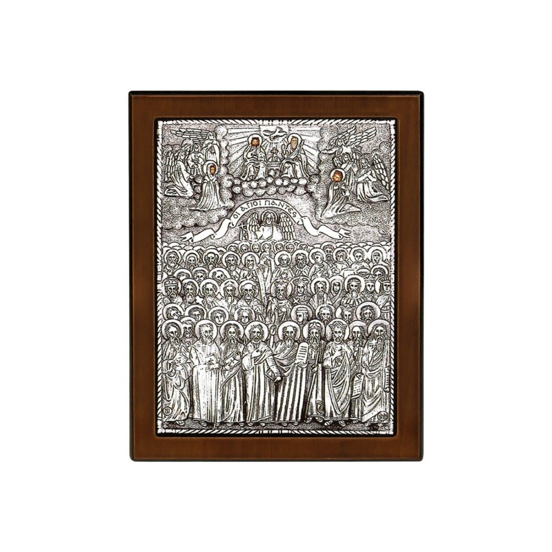 Orthodox Silver Byzantine Icon All Saints