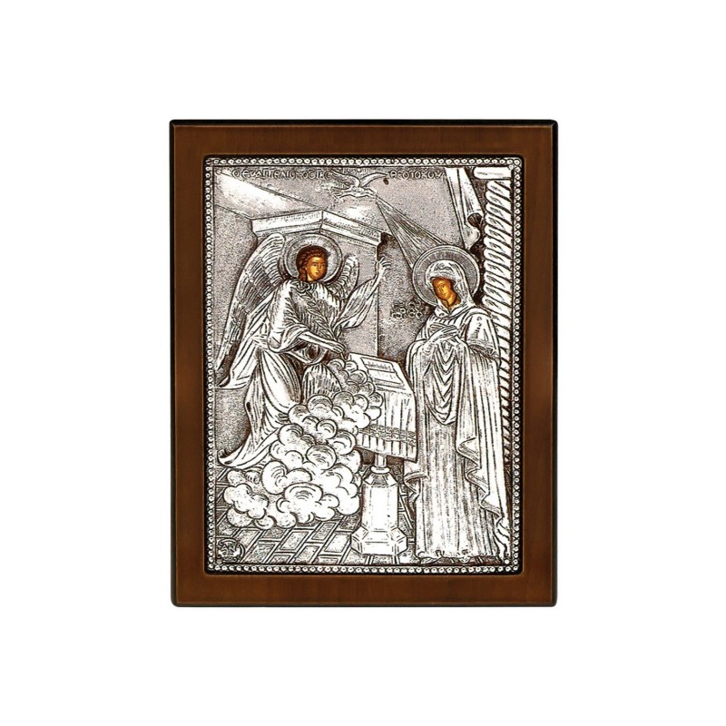 Orthodox Silver Byzantine Icon Evaggelismos