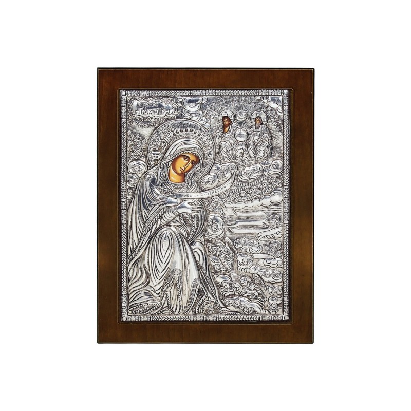 Orthodox Silver Byzantine Icon of Panagia the healer