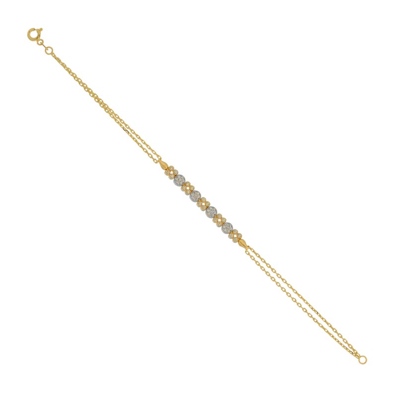 Gold bracelet K14 BR4438