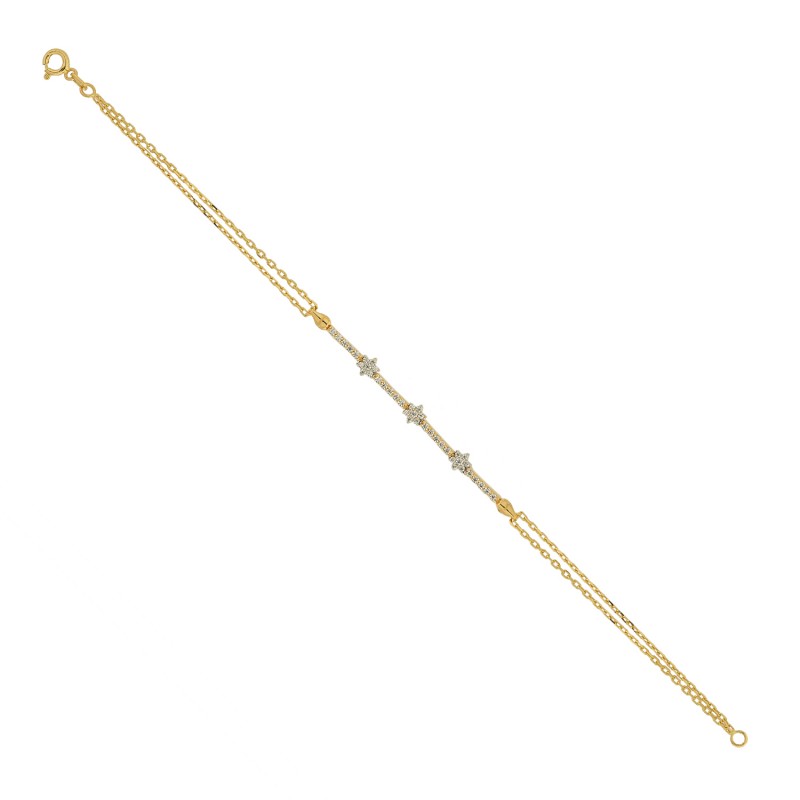 Gold bracelet K14 BR4467