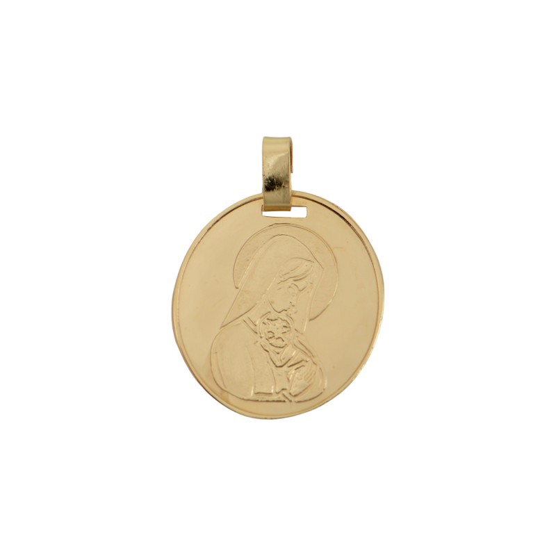 14K Gold Madonna Amulet PF1041