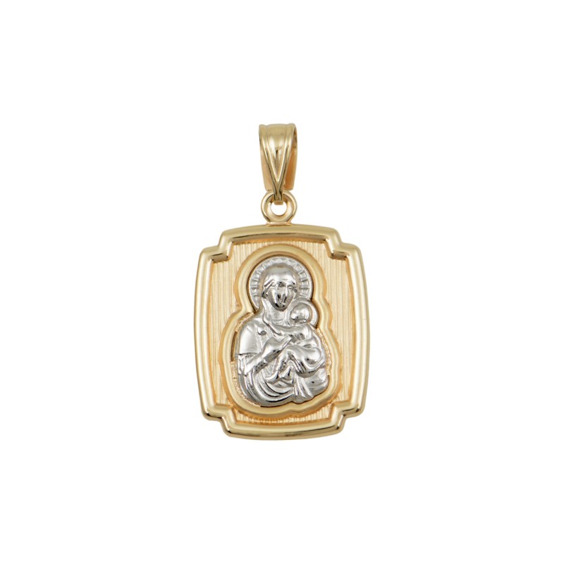 14K Gold Constantine Orthodox Amulet PF1040