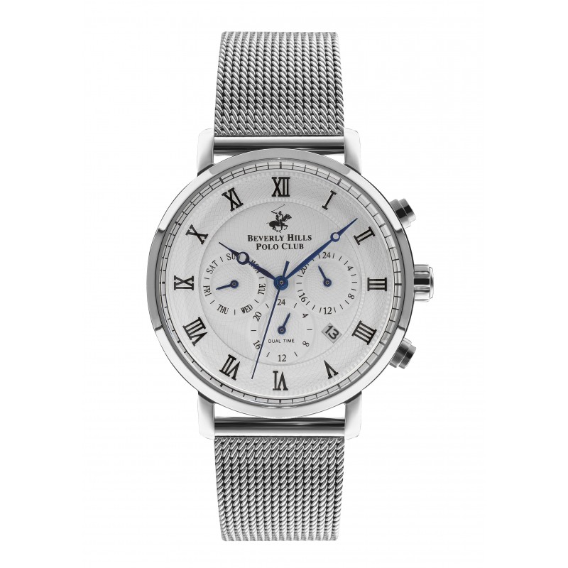 Ατσάλινο ανδρικό ρολόι Beverly Hills Polo Club BP3020X.330