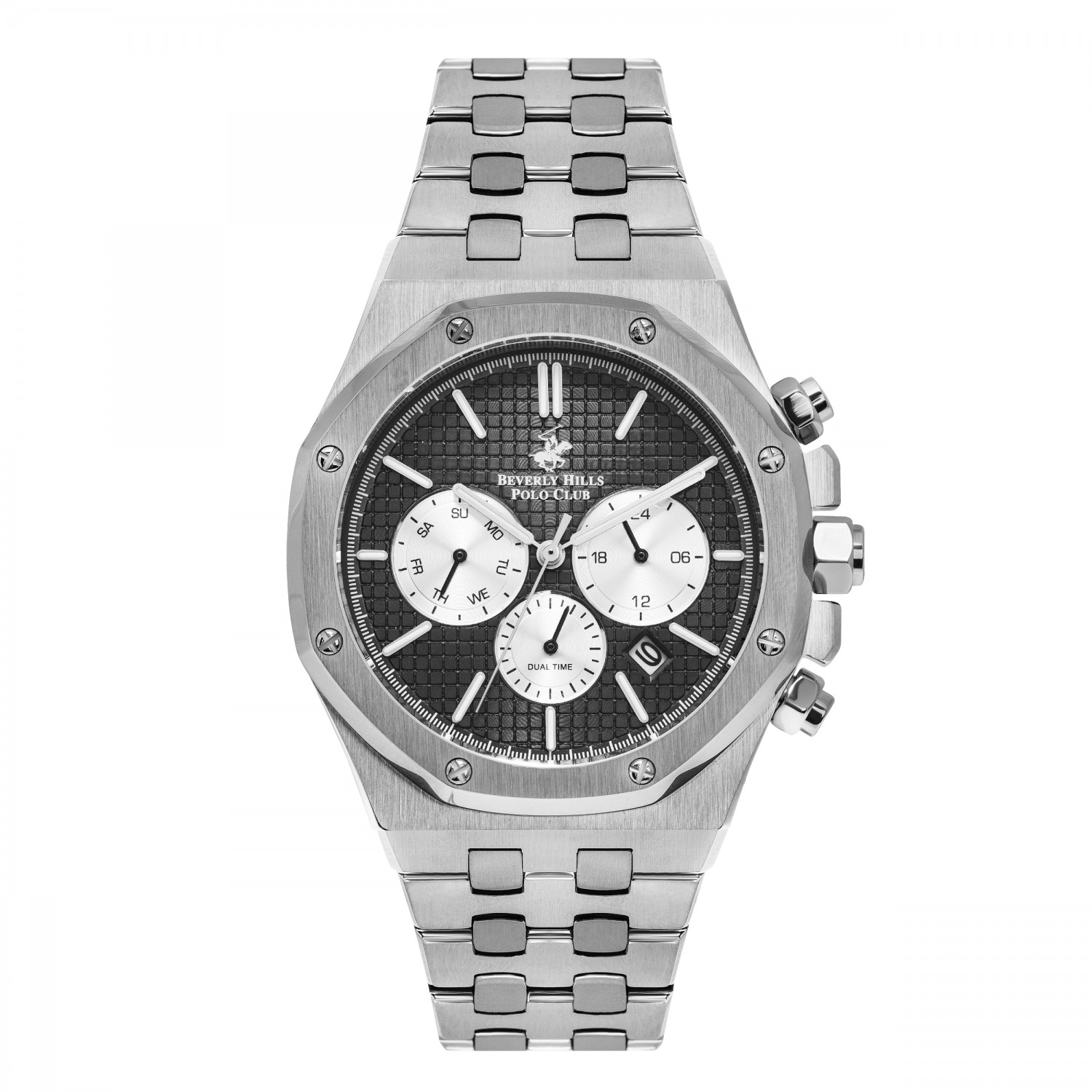 Ατσάλινο ανδρικό ρολόι Beverly Hills Polo Club BP3051X.350