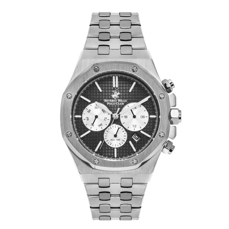 Ατσάλινο ανδρικό ρολόι Beverly Hills Polo Club BP3051X.350
