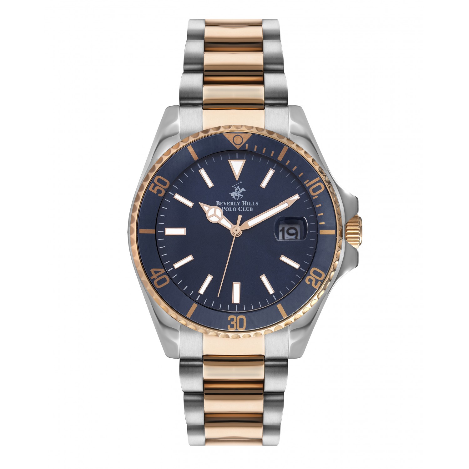 Ατσάλινο ανδρικό ρολόι Beverly Hills Polo Club BP3125X.590