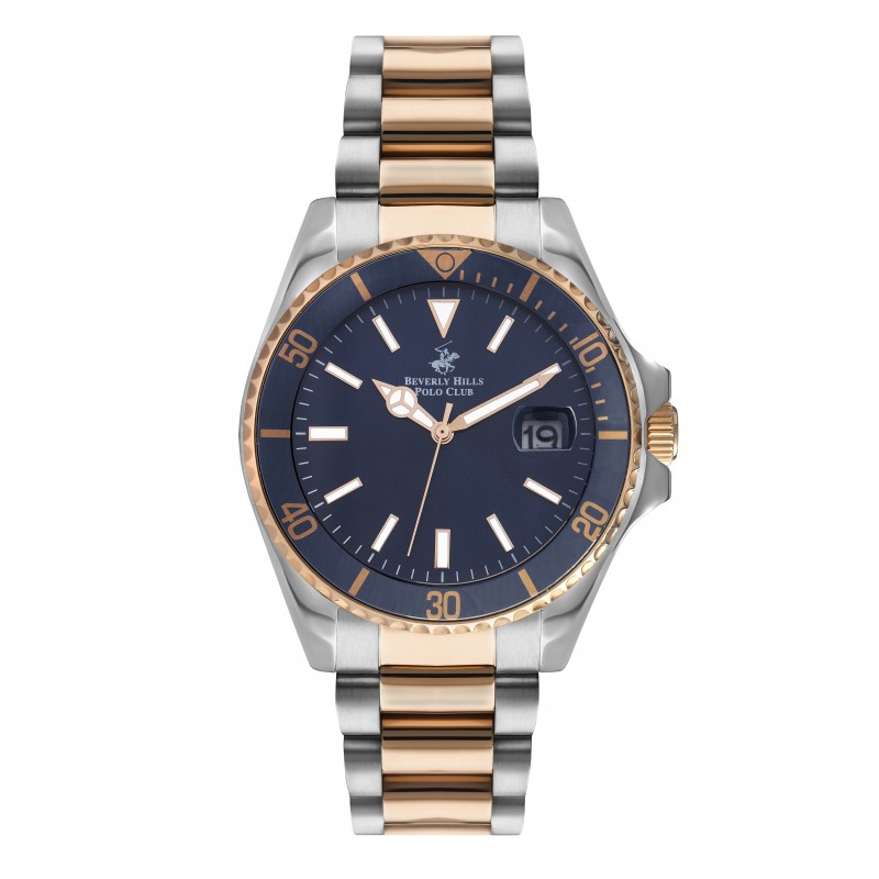 Ατσάλινο ανδρικό ρολόι Beverly Hills Polo Club BP3125X.590
