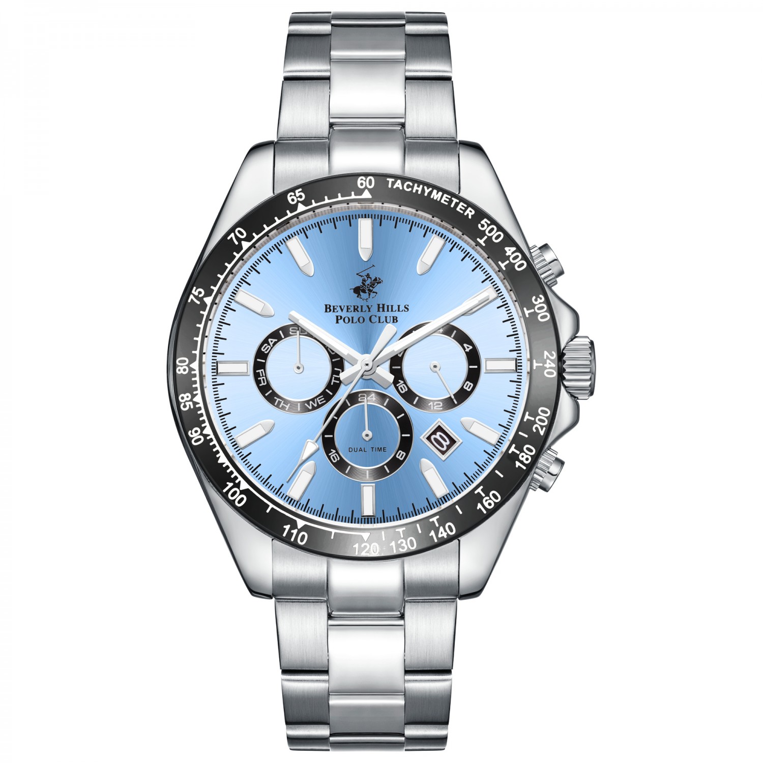 Ατσάλινο ανδρικό ρολόι Beverly Hills Polo Club BP3127X.300
