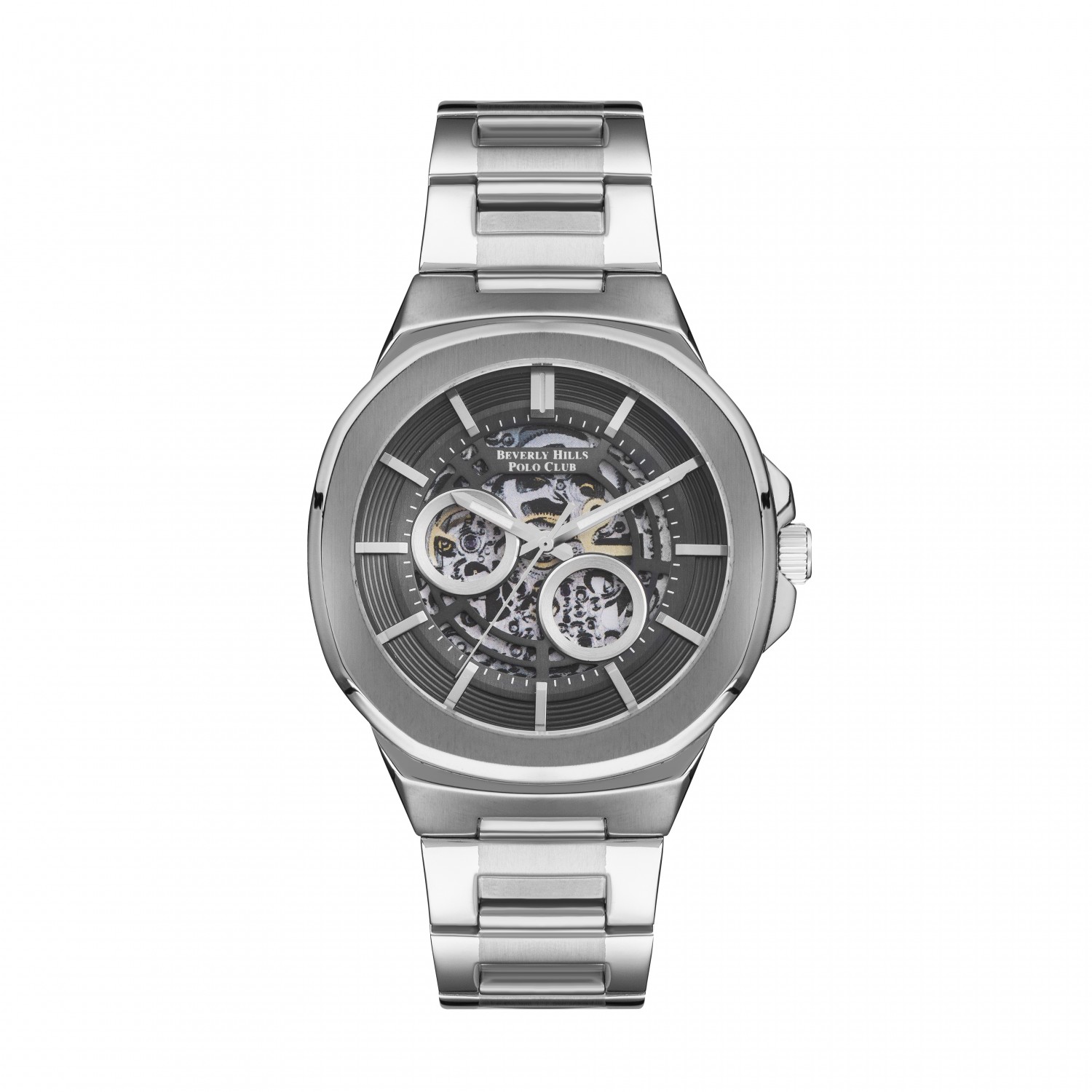 Ατσάλινο αυτόματο ανδρικό ρολόι Beverly Hills Polo Club BP3279X.350