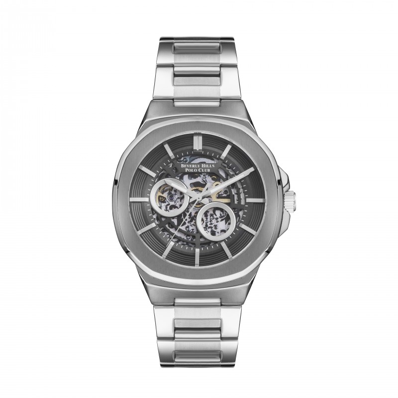 Ατσάλινο αυτόματο ανδρικό ρολόι Beverly Hills Polo Club BP3279X.350