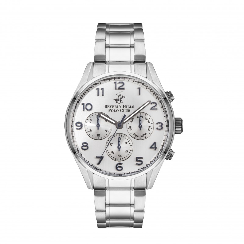 Ατσάλινο ανδρικό ρολόι Beverly Hills Polo Club BP3281X.330