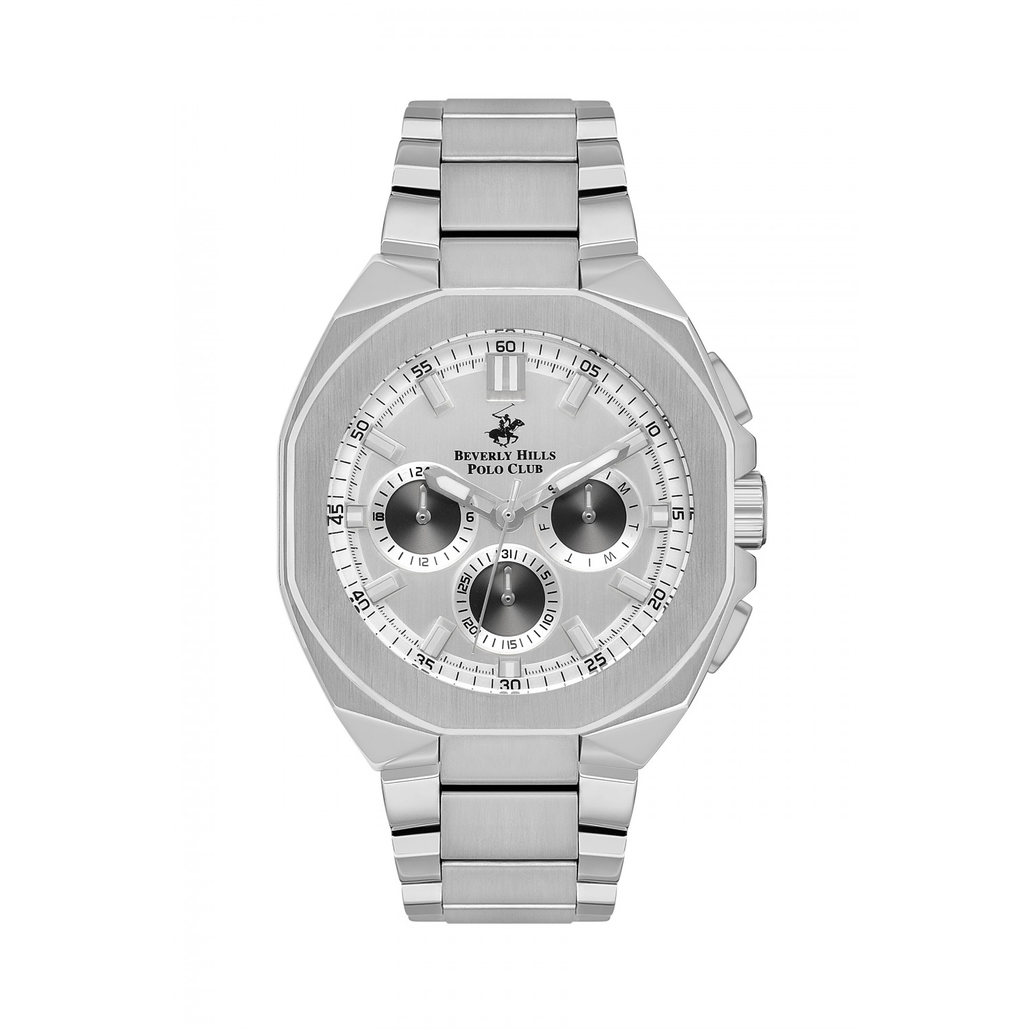 Ατσάλινο ανδρικό ρολόι Beverly Hills Polo Club BP3537X.330