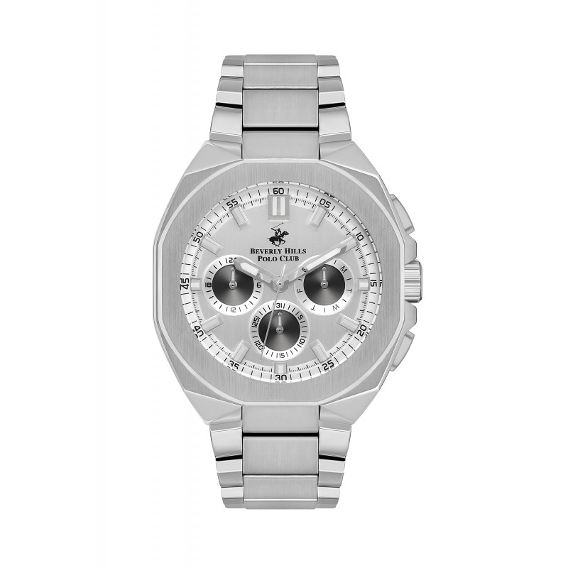 Ατσάλινο ανδρικό ρολόι Beverly Hills Polo Club BP3537X.330