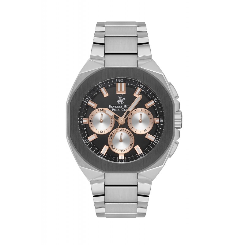 Ατσάλινο ανδρικό ρολόι Beverly Hills Polo Club BP3537X.360