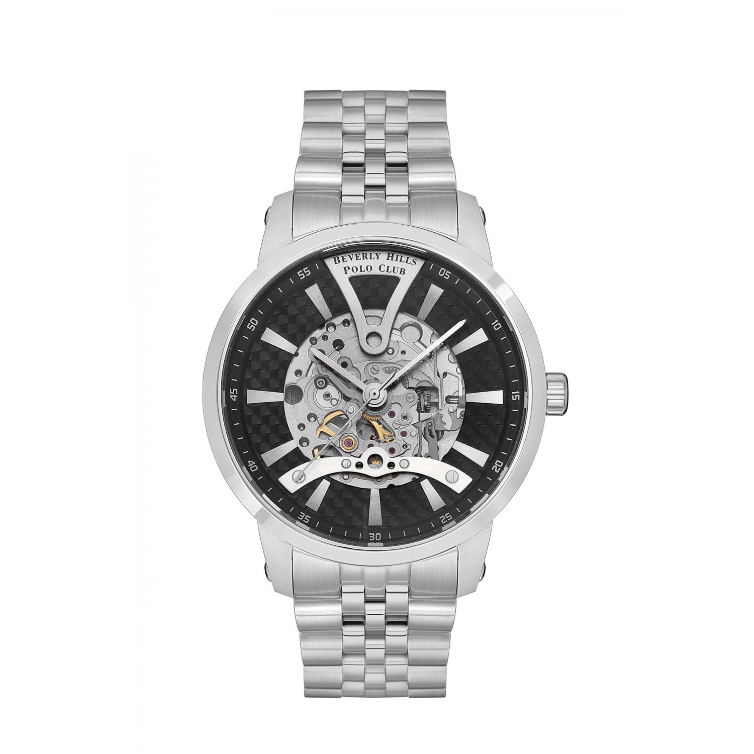 Ατσάλινο αυτόματο ανδρικό ρολόι Beverly Hills Polo Club BP3552X.360
