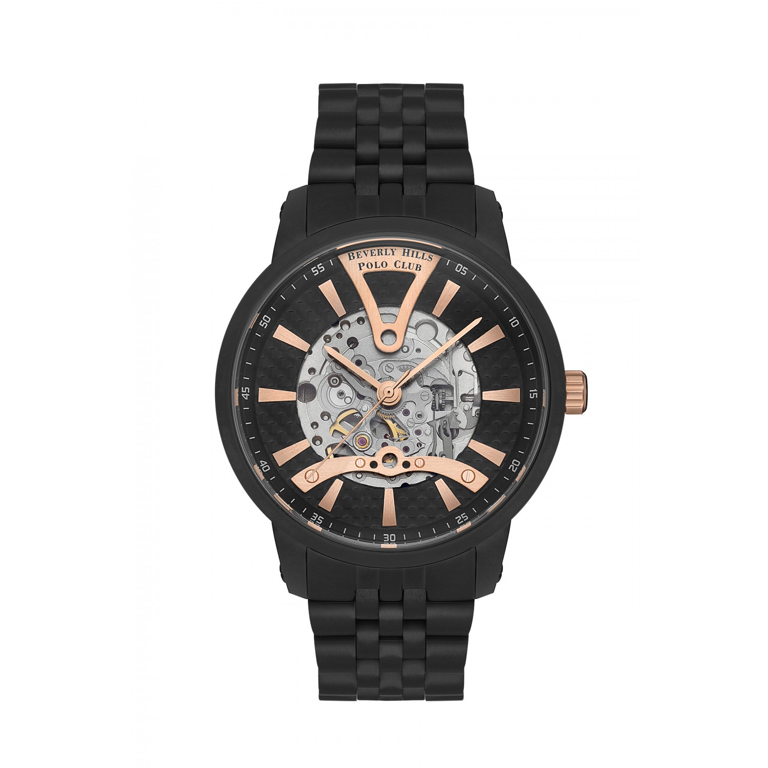 Ατσάλινο αυτόματο ανδρικό ρολόι Beverly Hills Polo Club BP3552X.650