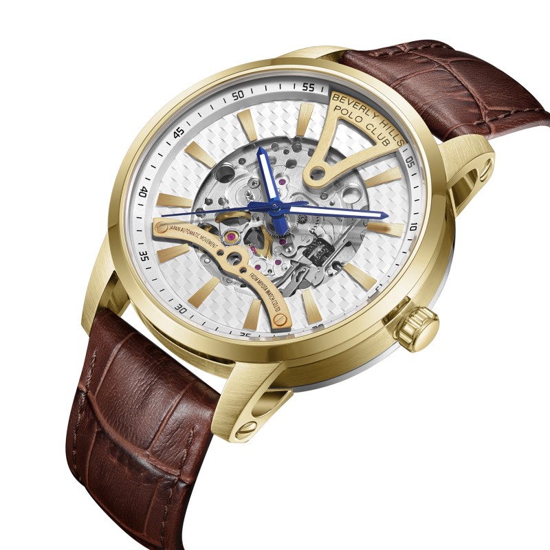 Ατσάλινο αυτόματο ανδρικό ρολόι Beverly Hills Polo Club BP3553X.172