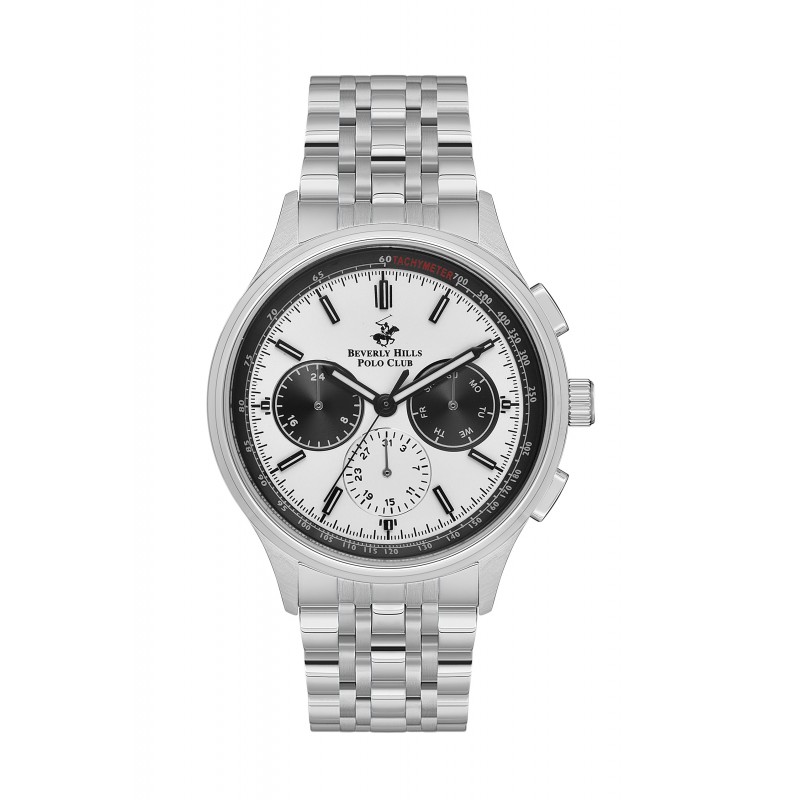 Ατσάλινο ανδρικό ρολόι χρονογράφος Beverly Hills Polo Club BP3556X.330