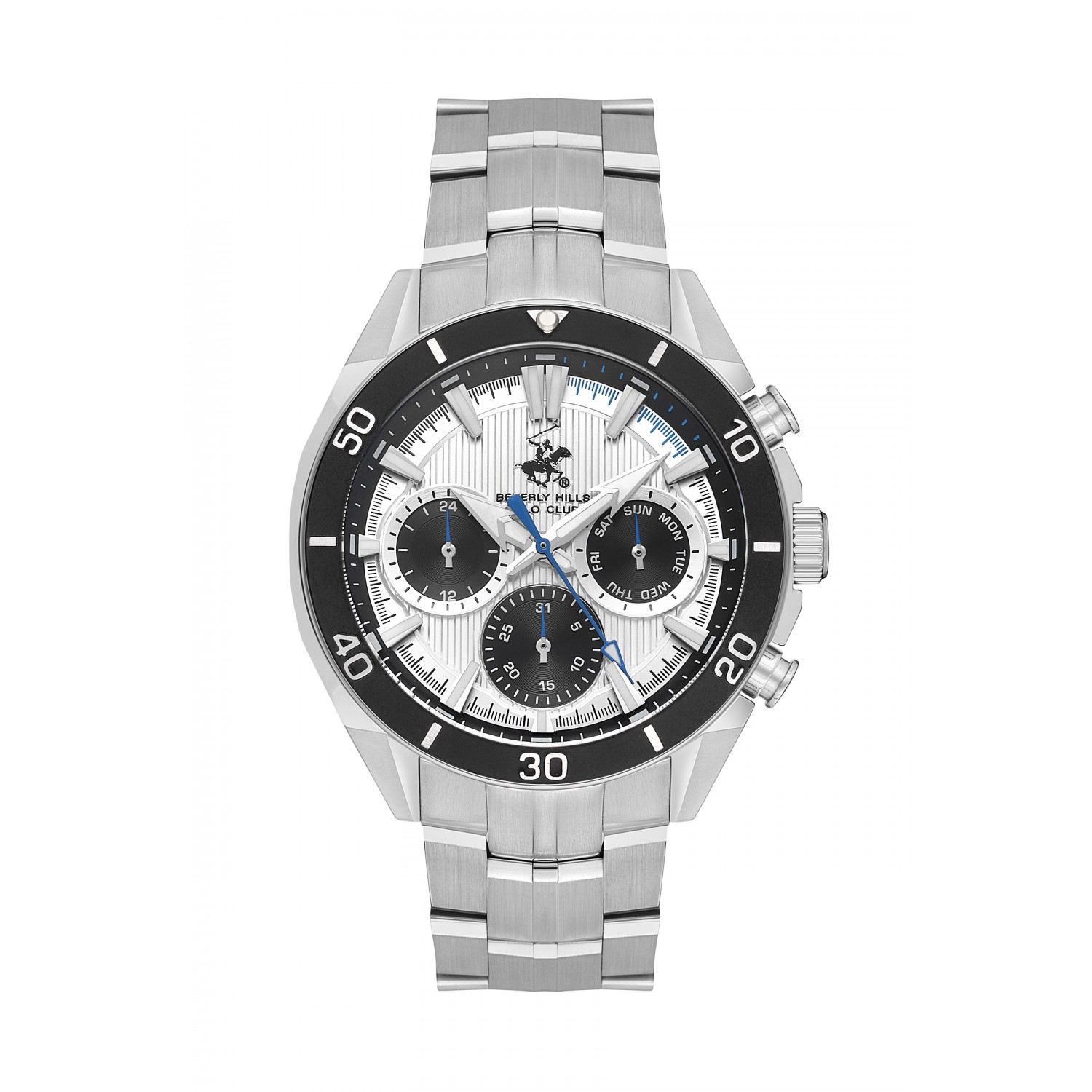 Ατσάλινο ανδρικό ρολόι Beverly Hills Polo Club BP3599X.330