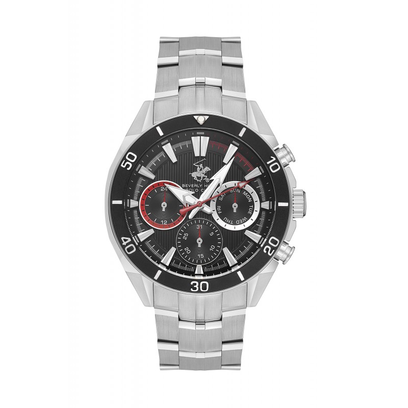 Ατσάλινο ανδρικό ρολόι Beverly Hills Polo Club BP3599X.350