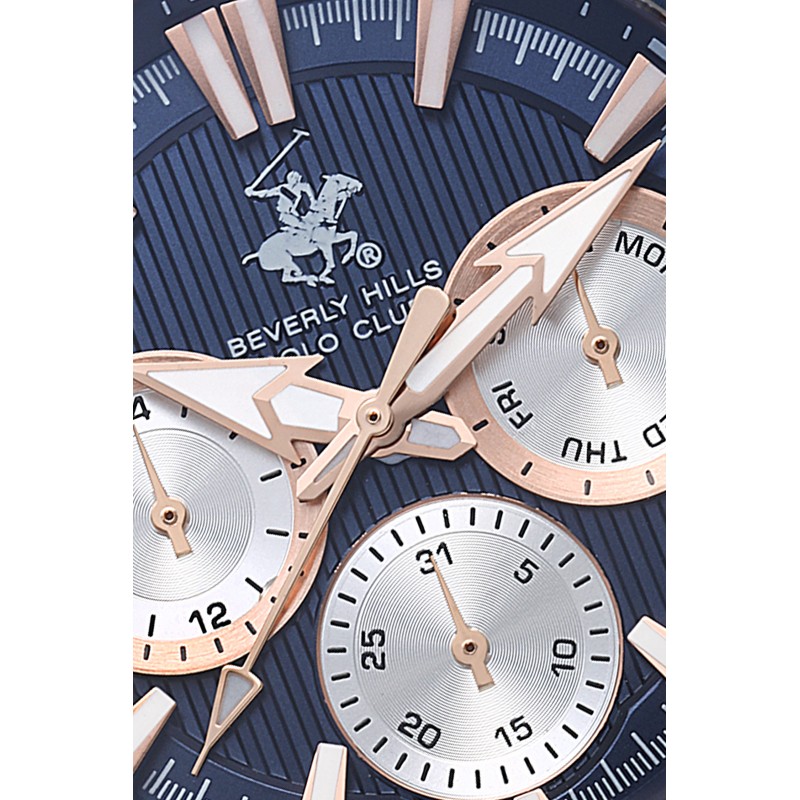 Ατσάλινο ανδρικό ρολόι Beverly Hills Polo Club BP3599X.390