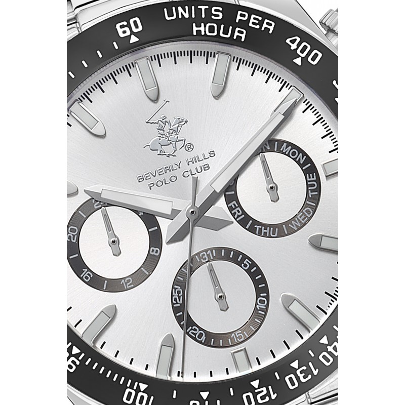 Ατσάλινο ανδρικό ρολόι Beverly Hills Polo Club BP3608X.330