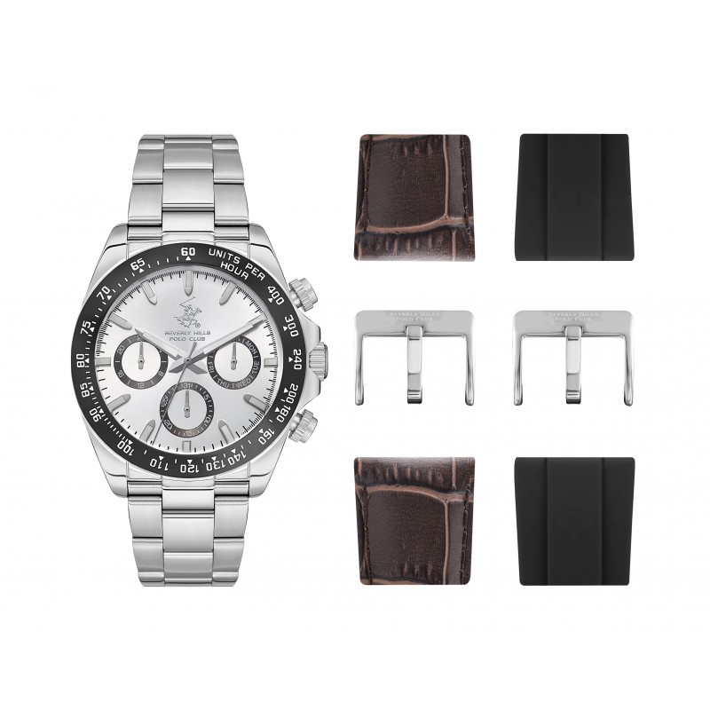 Ατσάλινο ανδρικό ρολόι Beverly Hills Polo Club BP3608X.330