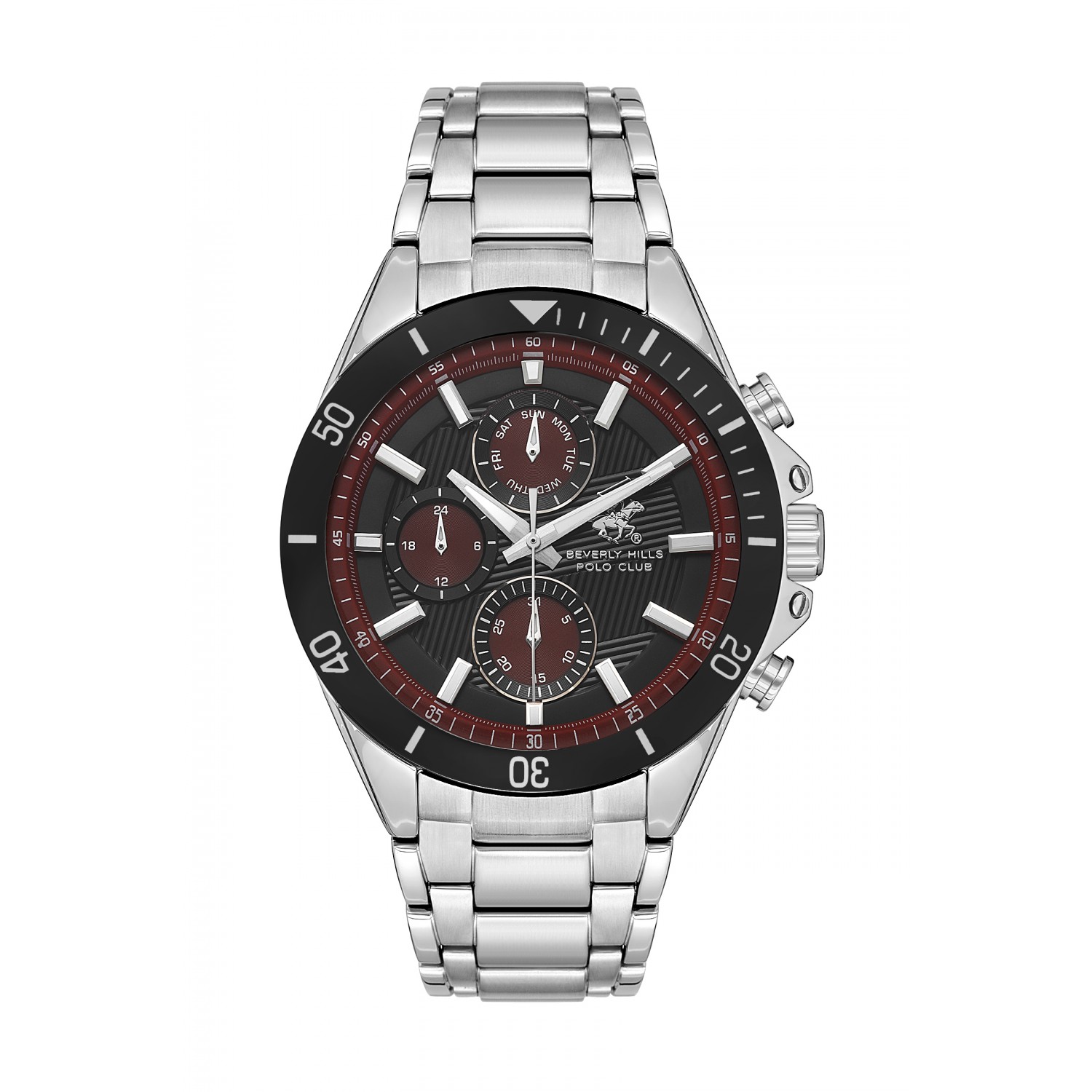 Ατσάλινο ανδρικό ρολόι Beverly Hills Polo Club BP3612X.380