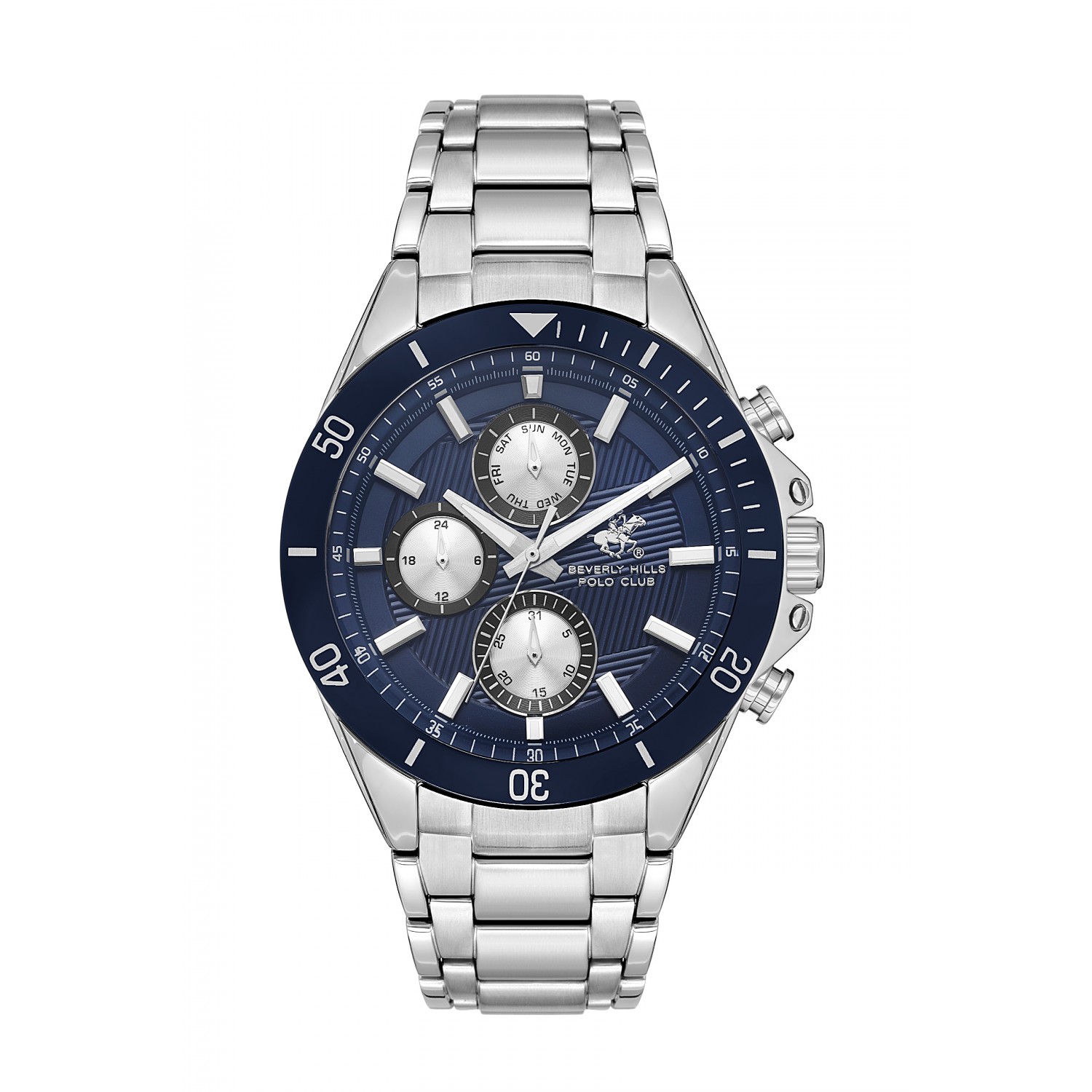 Ατσάλινο ανδρικό ρολόι Beverly Hills Polo Club BP3612X.390