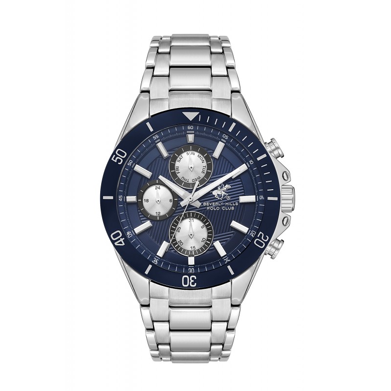 Ατσάλινο ανδρικό ρολόι Beverly Hills Polo Club BP3612X.390