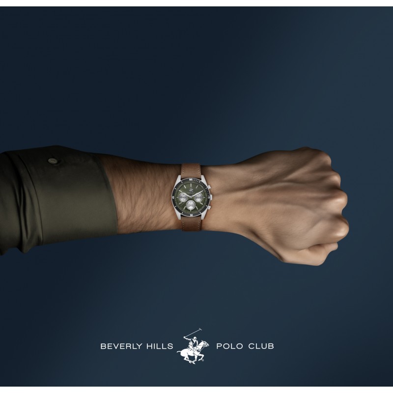Ατσάλινο ανδρικό ρολόι Beverly Hills Polo Club BP3619X.375