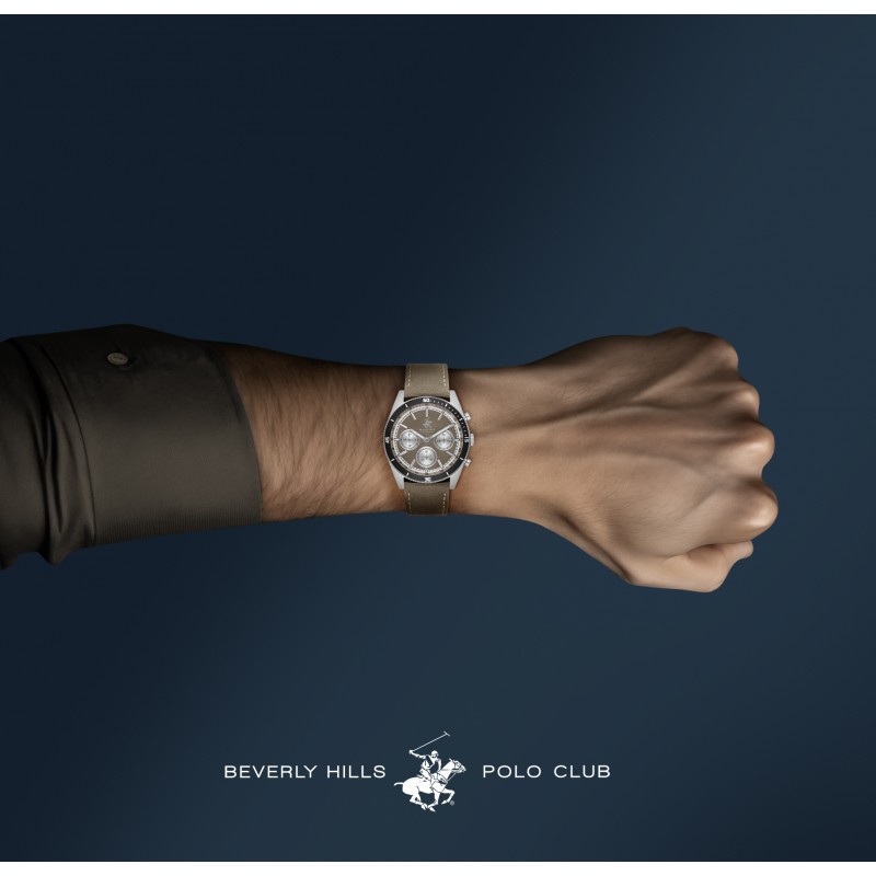 Ατσάλινο ανδρικό ρολόι Beverly Hills Polo Club BP3619X.376