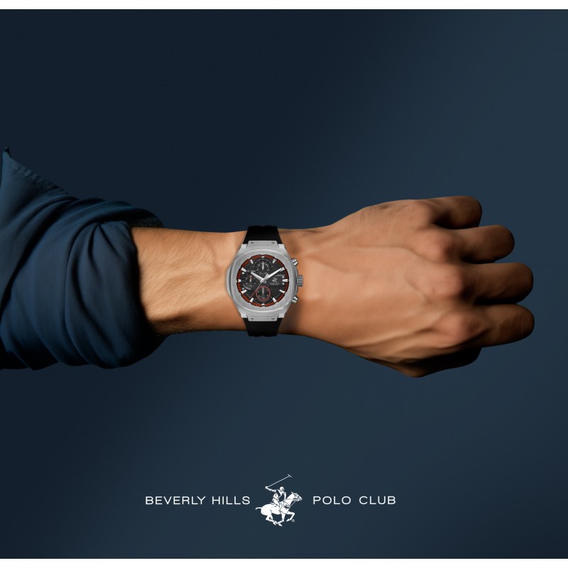 Ατσάλινο ανδρικό ρολόι Beverly Hills Polo Club BP3623X.351