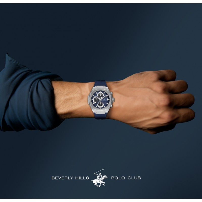 Ατσάλινο ανδρικό ρολόι Beverly Hills Polo Club BP3623X.399