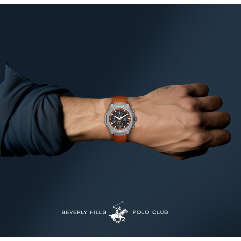 Ατσάλινο ανδρικό ρολόι Beverly Hills Polo Club BP3623X.650