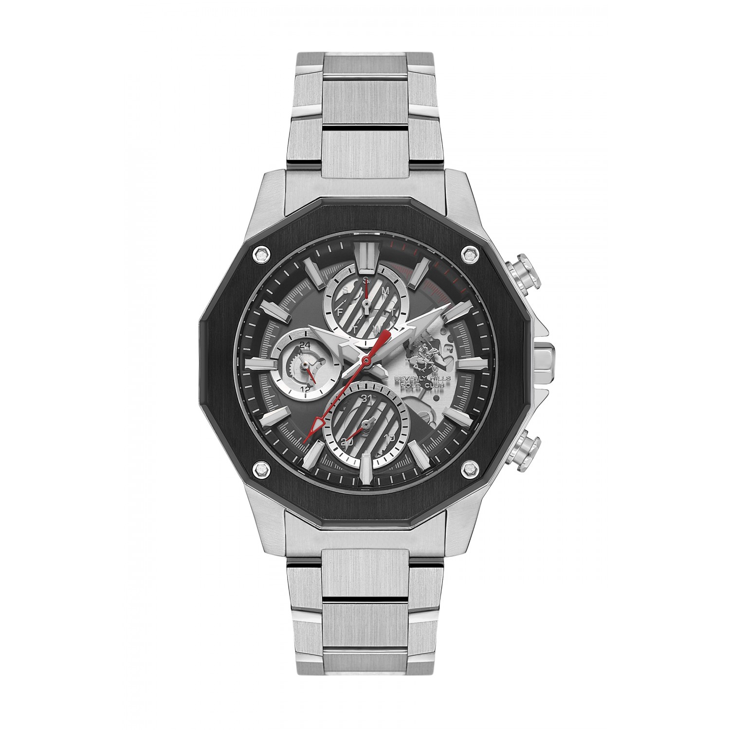 Ατσάλινο ανδρικό ρολόι Beverly Hills Polo Club BP3625X.350