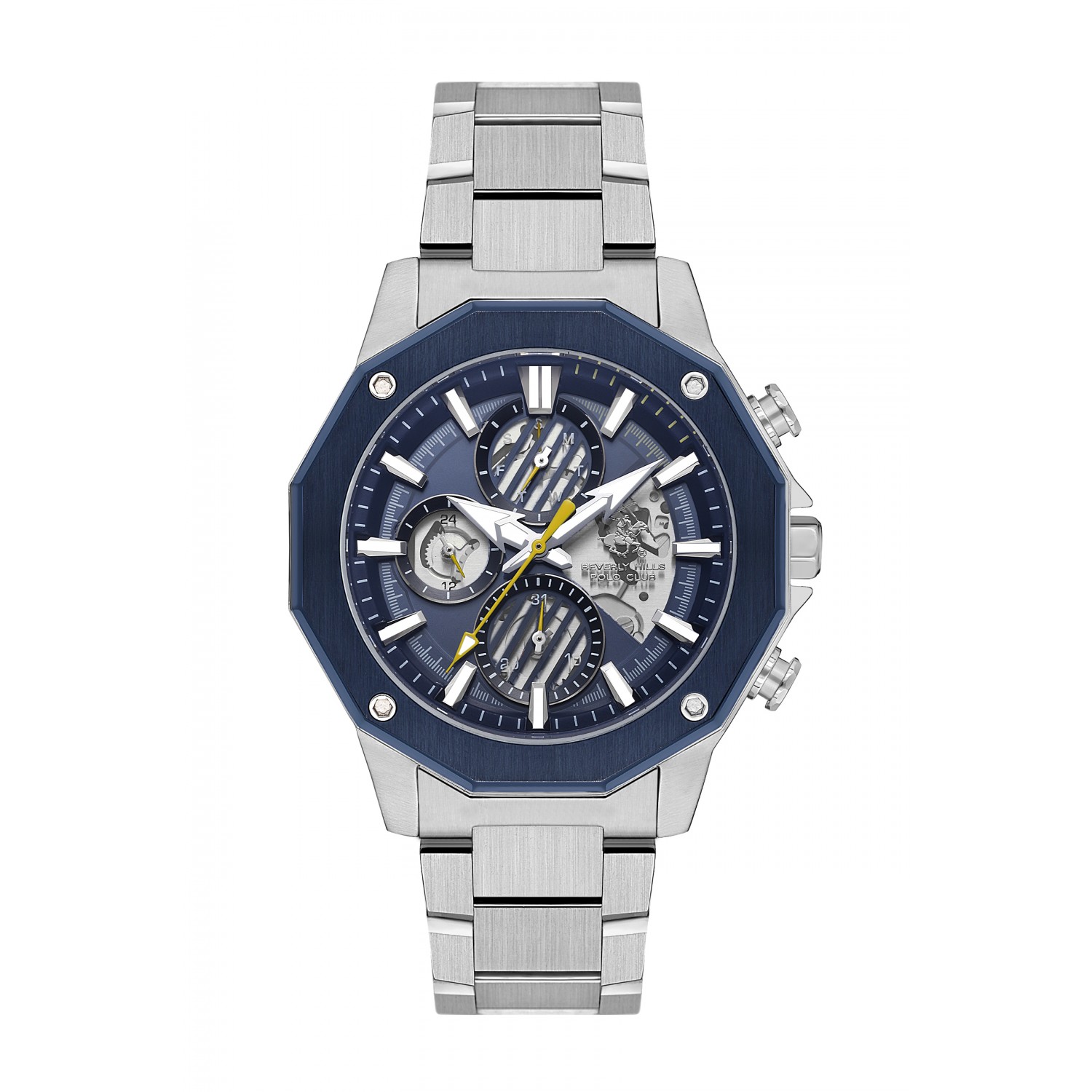 Ατσάλινο ανδρικό ρολόι Beverly Hills Polo Club BP3625X.390