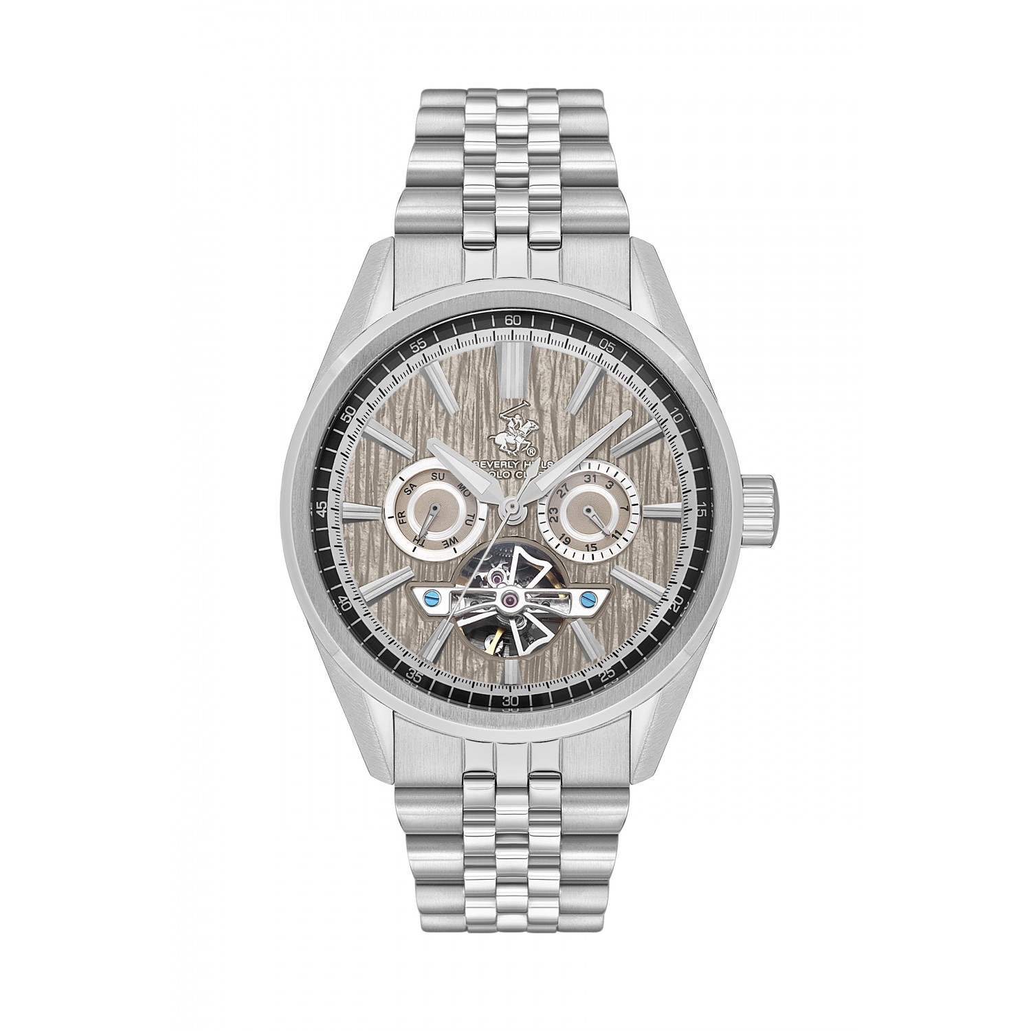 Ατσάλινο αυτόματο ανδρικό ρολόι Beverly Hills Polo Club BP3632X.370