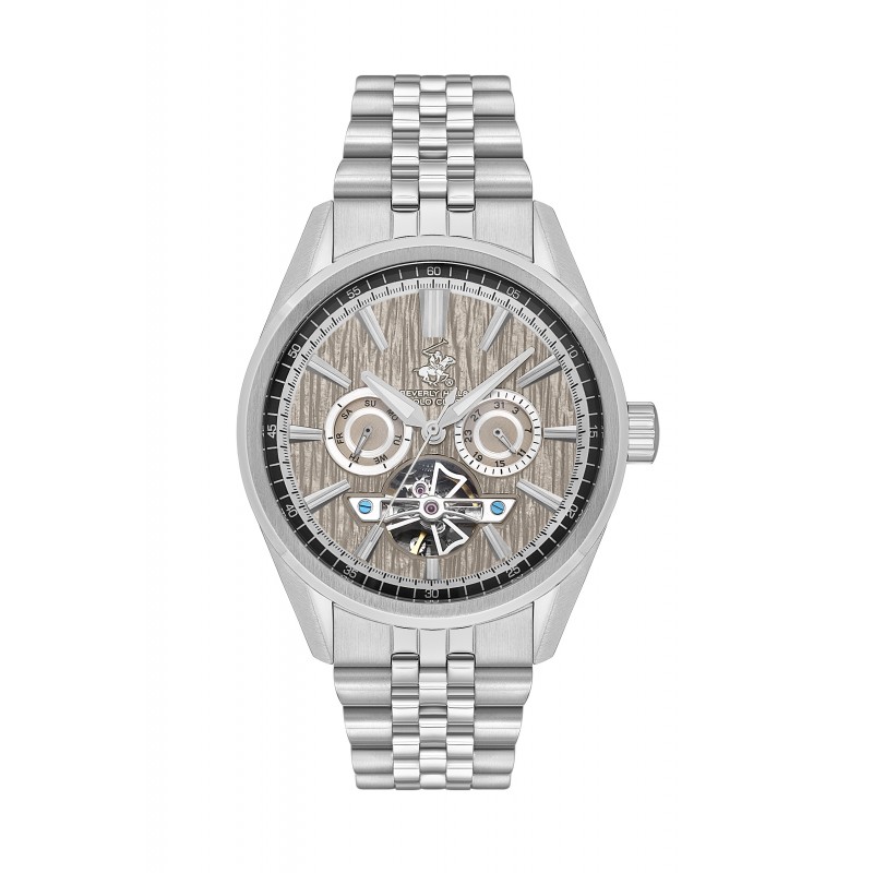 Ατσάλινο αυτόματο ανδρικό ρολόι Beverly Hills Polo Club BP3632X.370