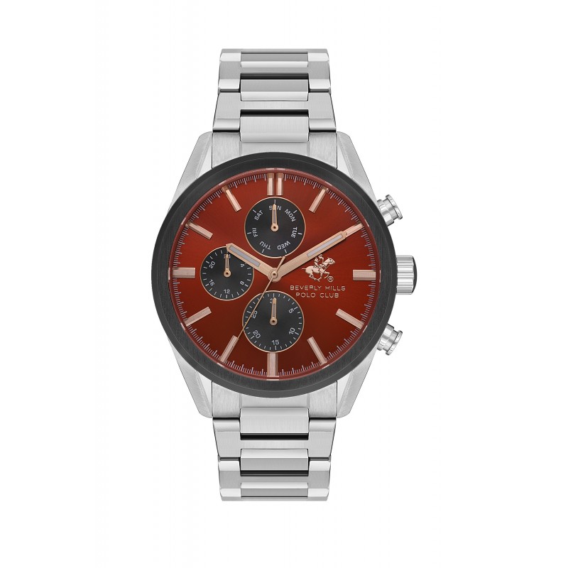 Ατσάλινο ανδρικό ρολόι Beverly Hills Polo Club BP3633X.300