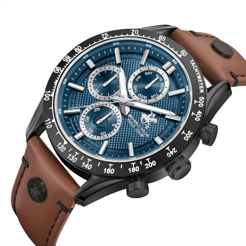 Ατσάλινο ανδρικό ρολόι Beverly Hills Polo Club BP3659X.692