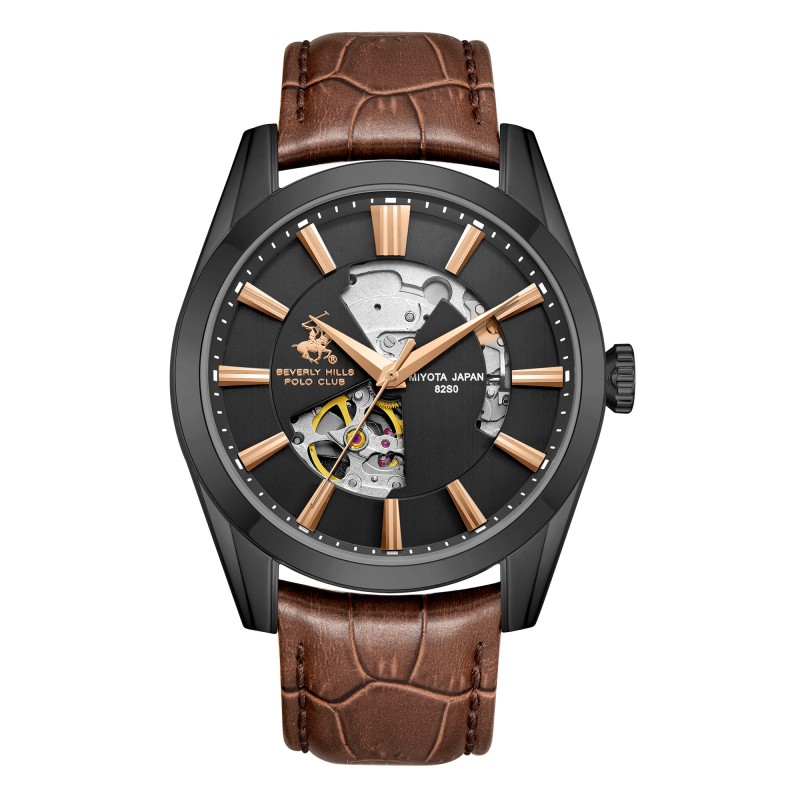 Ατσάλινο αυτόματο ανδρικό ρολόι Beverly Hills Polo Club BP3662X.652