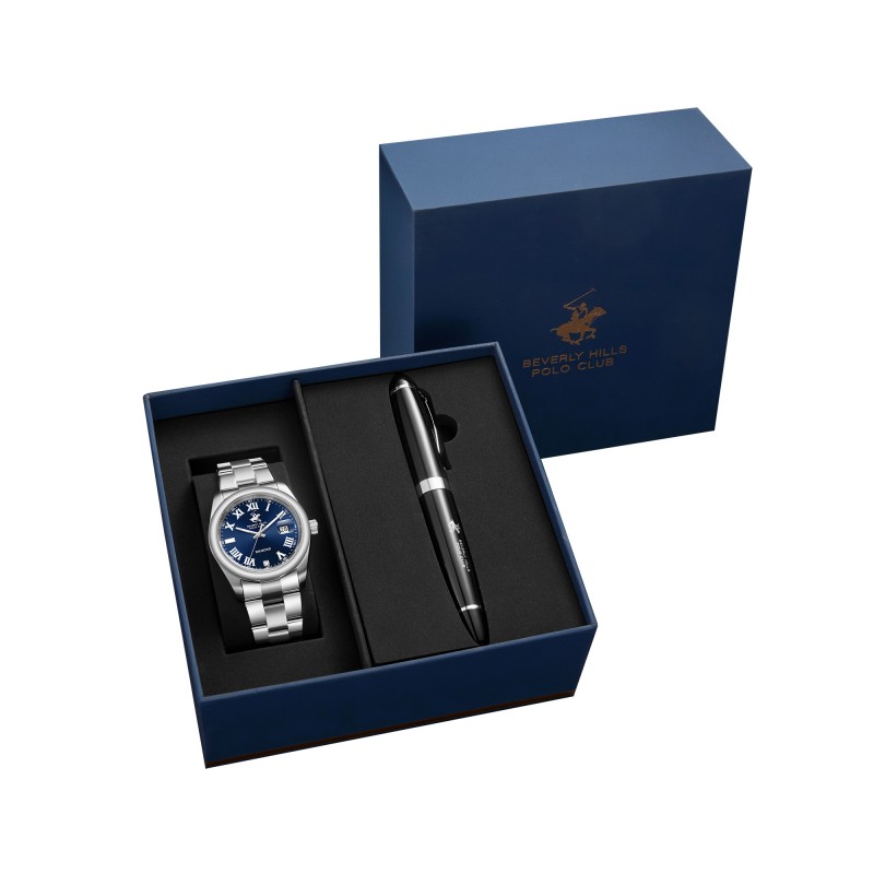 Ατσάλινο ανδρικό ρολόι Beverly Hills Polo Club BP3664X.370