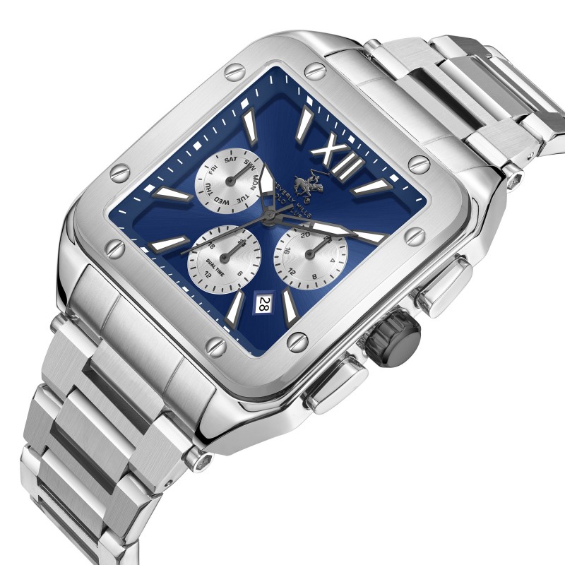 Ατσάλινο ανδρικό ρολόι Beverly Hills Polo Club BP3685X.390
