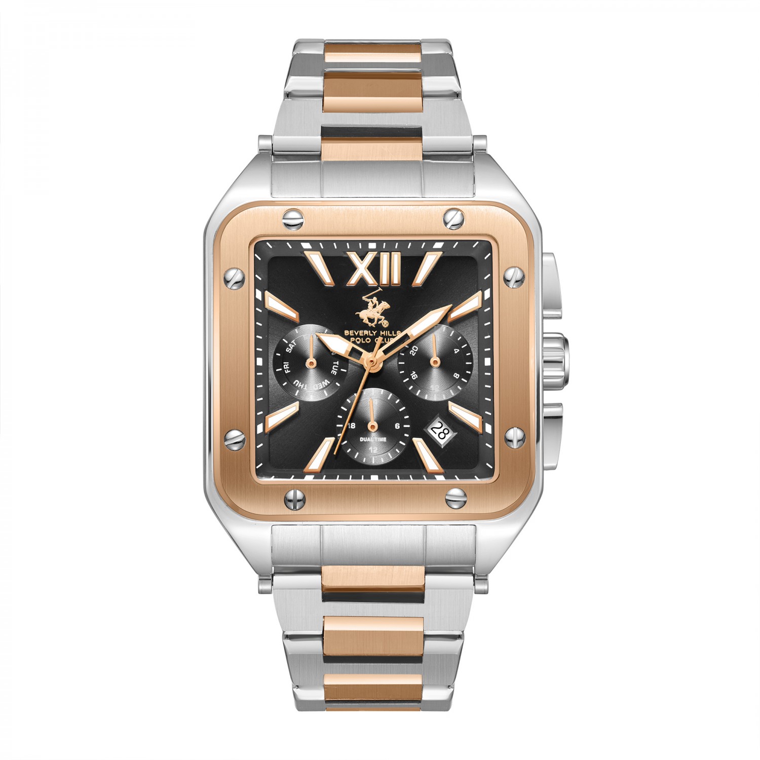 Ατσάλινο ανδρικό ρολόι Beverly Hills Polo Club BP3685X.550