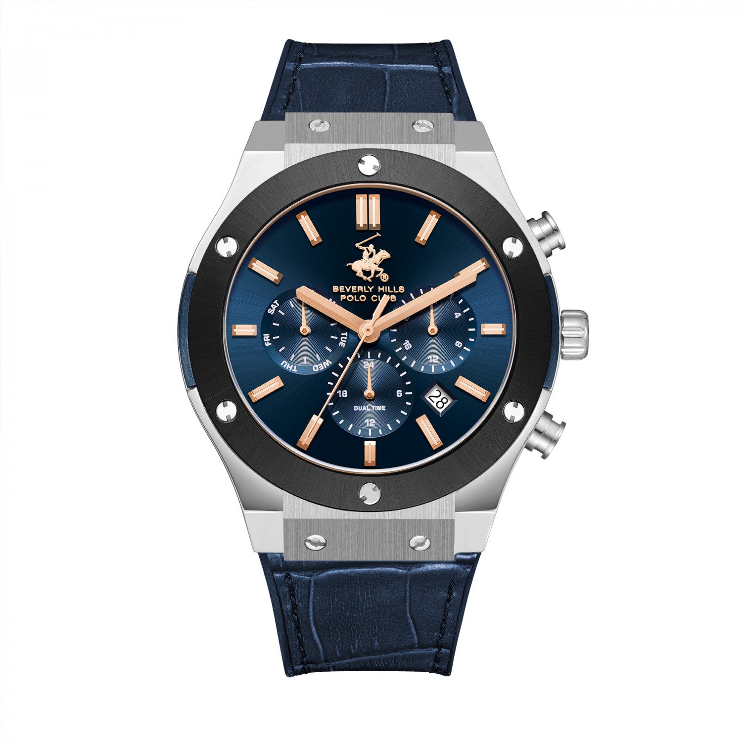 Ατσάλινο ανδρικό ρολόι Beverly Hills Polo Club BP3690X.377