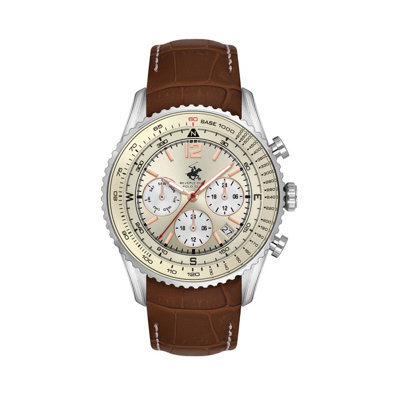 Ατσάλινο ανδρικό ρολόι Beverly Hills Polo Club BP3723X.375