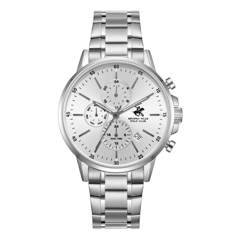 Ατσάλινο ανδρικό ρολόι Beverly Hills Polo Club BP3727X.330